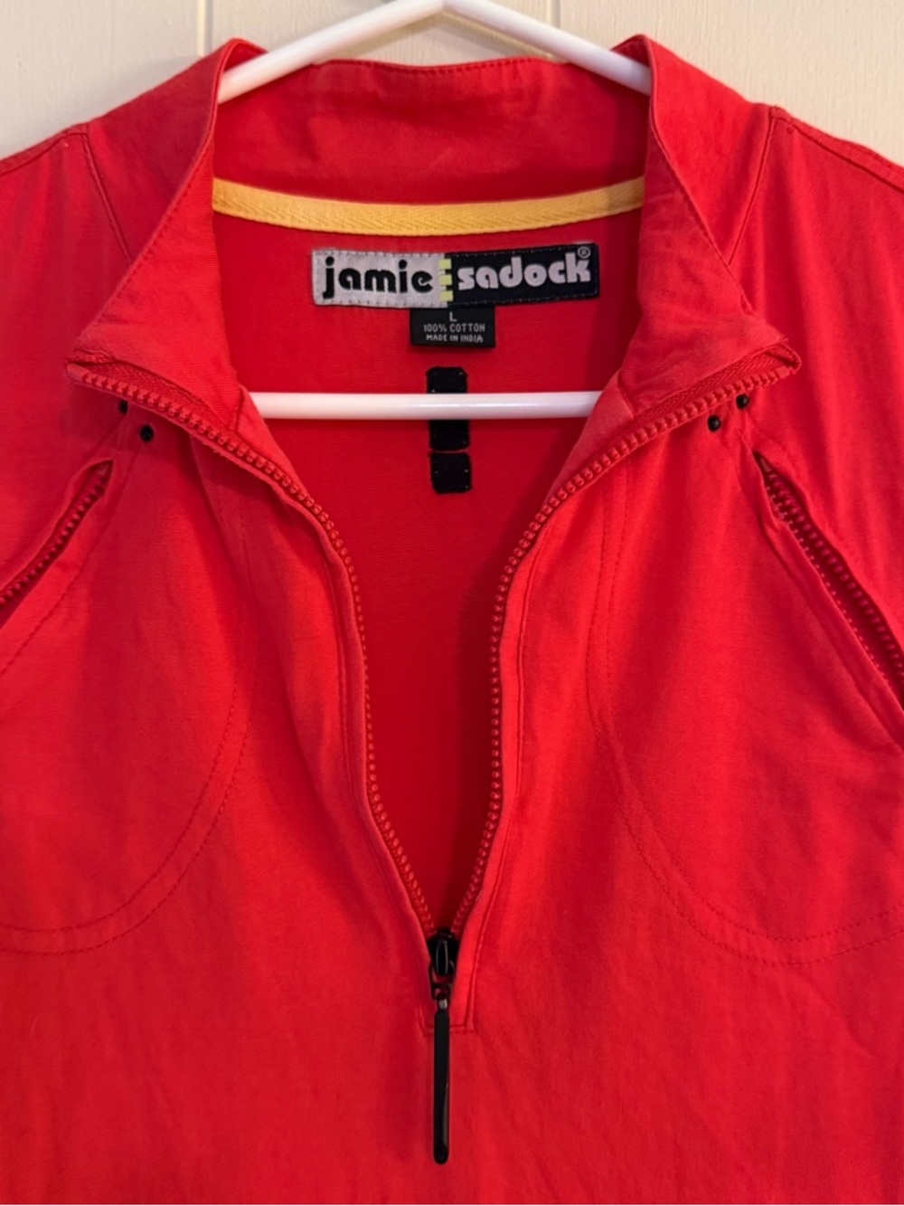 jamie sadock Bright Red Half-Zip Athletic Pullover